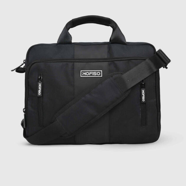 DFW Black Corporate Sleek 14" Laptop Backpack