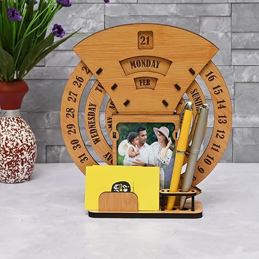 Desk Calendar with Photo Frame